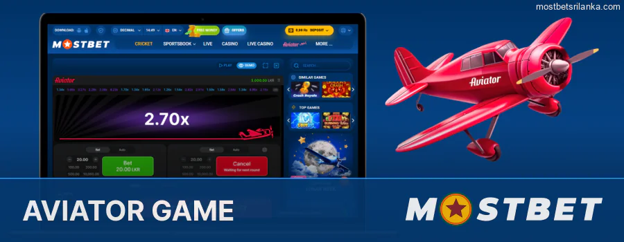 Play the popular Aviator game at Mostbet