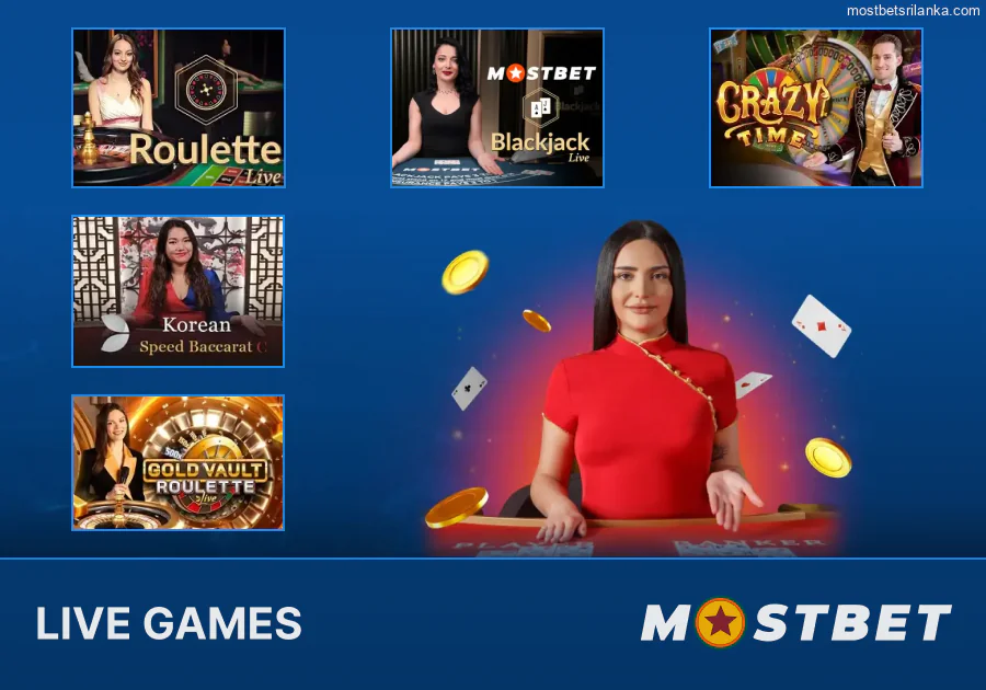Experience live dealer casino games at Mostbet