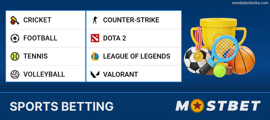 Various sports betting at Mostbet Sri Lanka Online