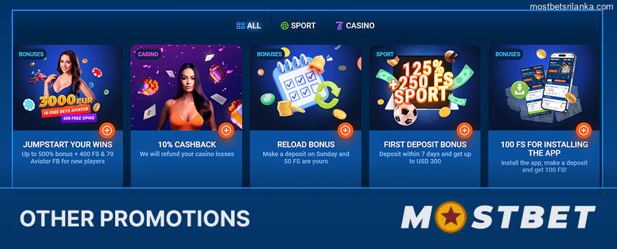 Explore other Mostbet Sri Lanka promotions